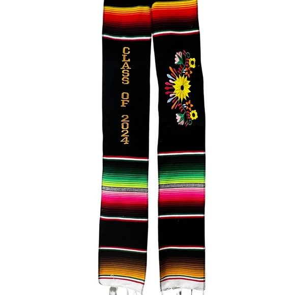 First generation, class of 2024, flower graduation graduate serape sash stoles - Picture 1 of 1